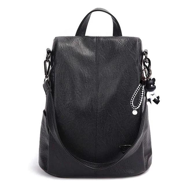 Borsa Zaino Elegante Bukesiyi Donna Antifurto PU Pelle CCIT78134 Nero