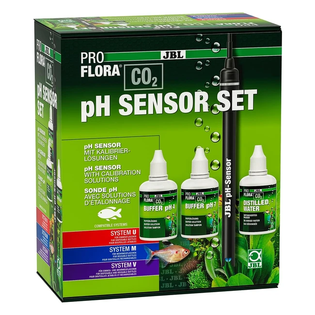 JBL Proflora CO2 pH Sensor Set mit pH Elektrode BNC Anschluss inkl. Kalibrierflüssigkeit