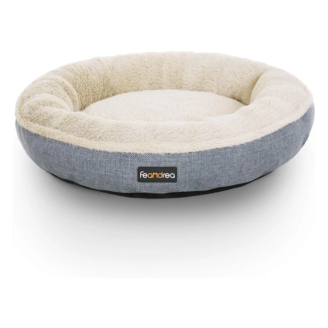 Feandrea Donut Hundekatzenbett, 55 cm, extra weiches PP-Füllmaterial, rutschfest, Geschenk für Haustiere