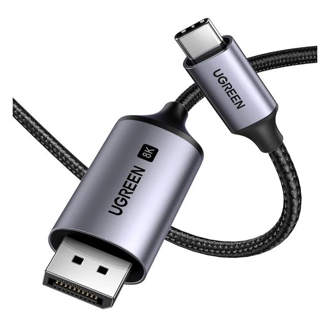 UGREEN USB C to DisplayPort 14 Kabel 8K 60Hz 30Hz 4K 240Hz 144Hz HDR VRR Thunderbolt 4 3 DP14 Kabel für iPhone 15 MacBook Pro Air M1 M2 iPad Pro Air 5 Surface Pro 8 Galaxy S23 2m