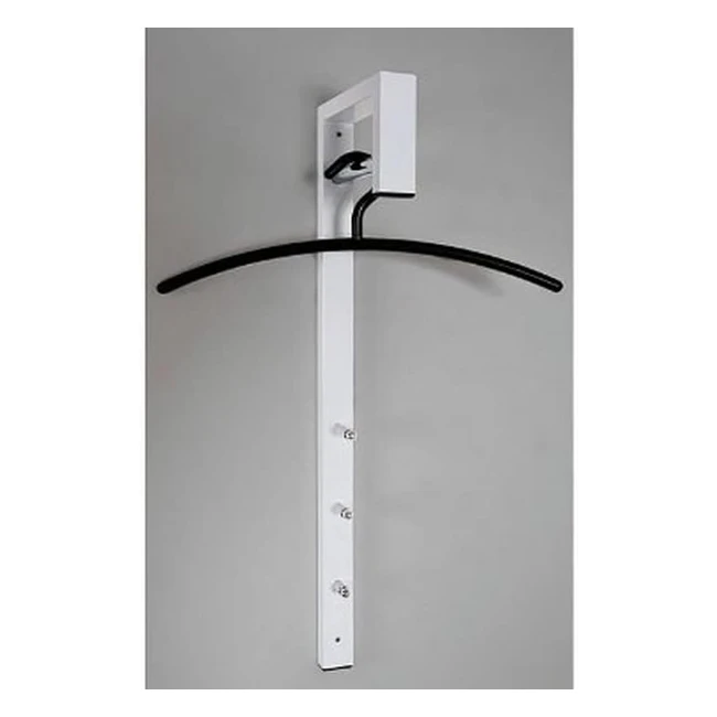 Portemanteau mural Haku en métal blanc chromé - L 4 x P 20 x H 70 cm