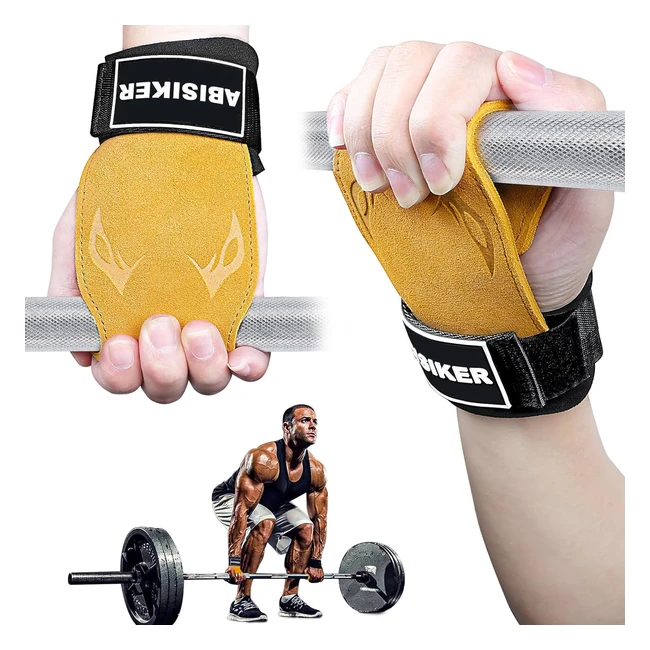 Straps palestra Abisiker per bodybuilding fitness sollevamento pesi trazioni polsini regolabili