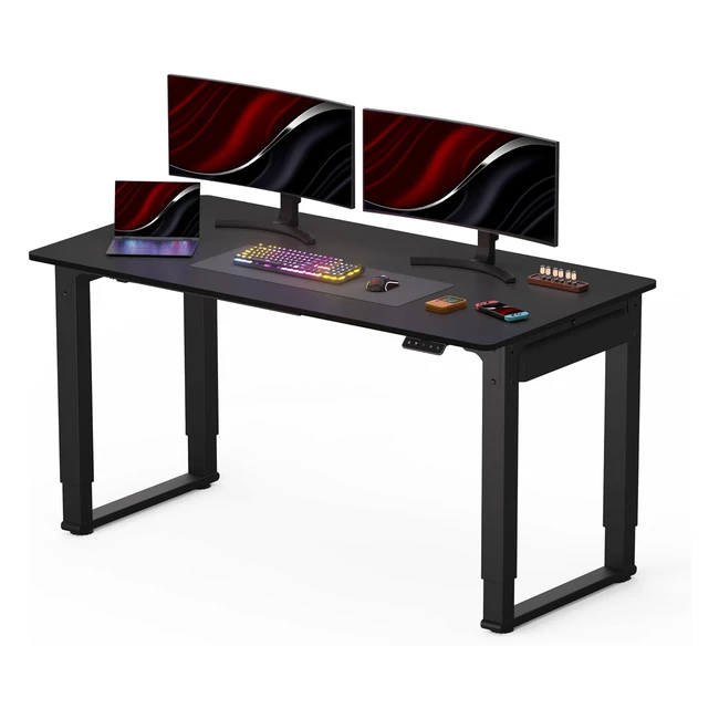 Escritorio Regulable en Altura 140x70 cm - Sanodesk - Modelo: 2M-140 - Motor Dual - Negro