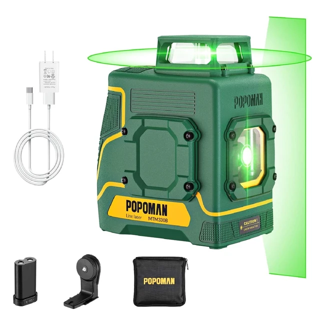 Livella laser verde autolivellante Popoman MTM330B - 45m 1x360