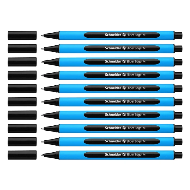 Schneider P152101X10 - 10 Penne a Sfera M, Inchiostro Viscoglide, Tratto Medio Nero