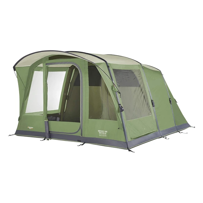 Tenda Vango Airbeam Odyssey Air 500 Verde Epsom - Gonfiabile, Impermeabile, Durevole
