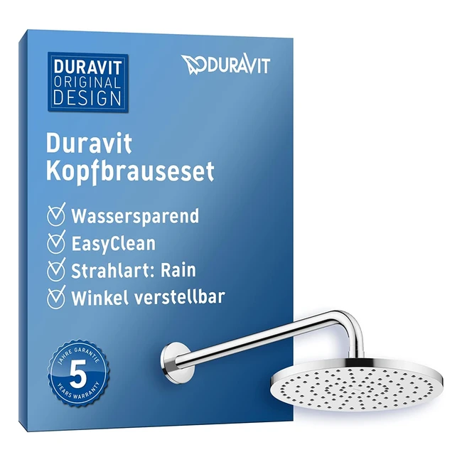 Duravit UV0752001010 - Ensemble de douches de tête universel - Chrome - Économie d'eau - Angle réglable