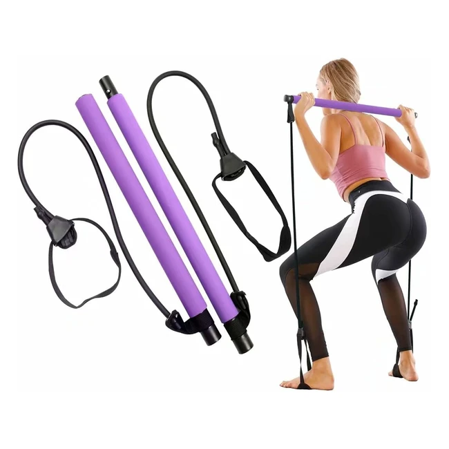 Kit Barra Pilates Fascia Resistenza Regolabile - Alta Qualità - Portatile