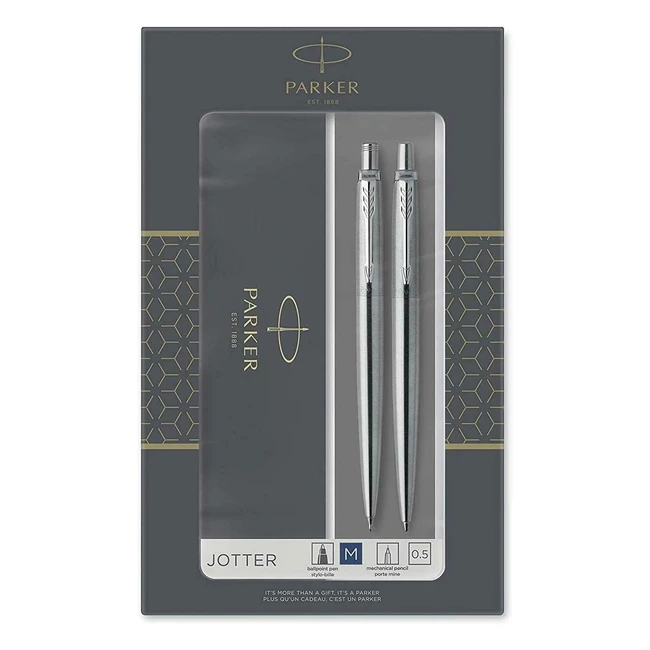 Set regalo Parker Jotter doble bolígrafo y portaminas 05mm acero inoxidable
