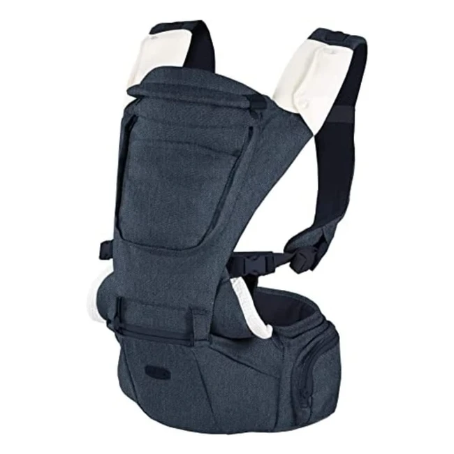Mochila Portabebés Chicco Hip Seat 3 en 1 - Desde 0 Meses Hasta 15 kg - Negro Pirate Black