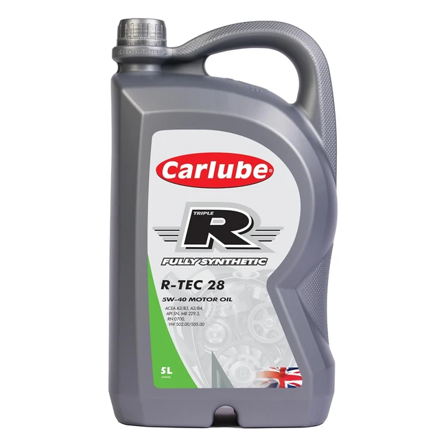 Aceite de Motor Carlube Triple R 5W40 Sintético 5L - Protección Avanzada