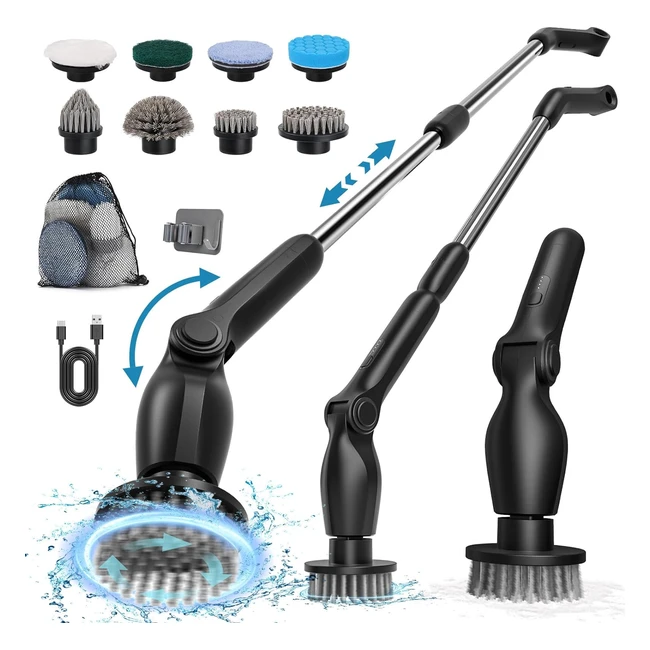 Spazzola Rotante 8 in 1 per Pulizia Casa - Hoofun