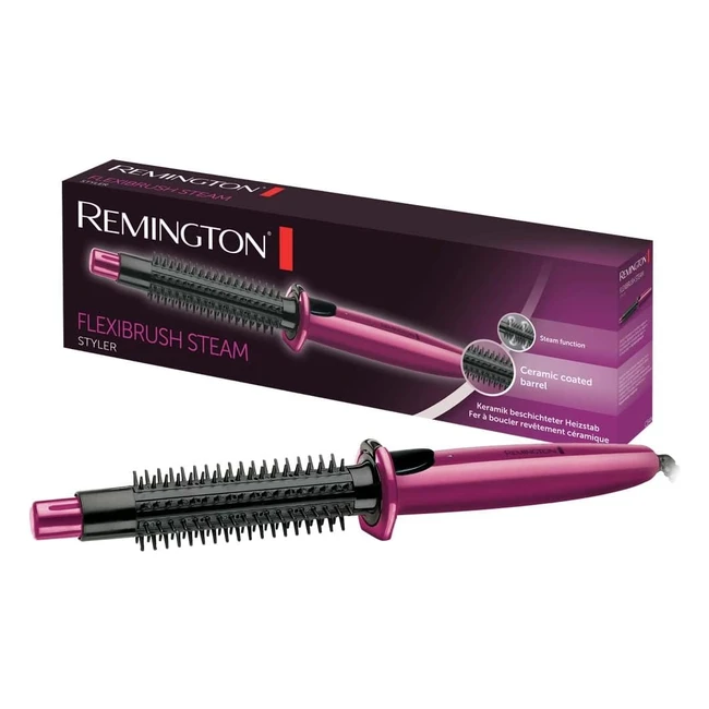 Remington Heiße Rundbürste mit Dampfsystem CB4N - Wellen, Locken, Volumen - Pink/Schwarz
