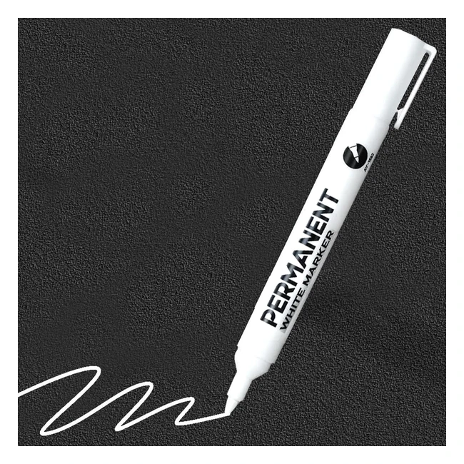 Pennarello Permanente Bianco Riyaned 20mm - Ad Asciugatura Rapida - 1 Pezzo