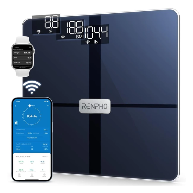 Bscula Renpho WiFi Bluetooth 13 Mediciones Anlisis Composicin Corporal