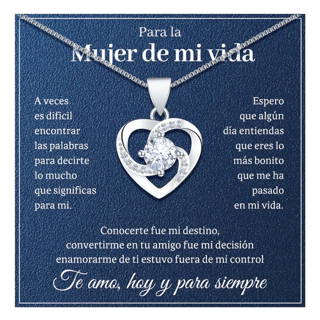 Collar de pareja plateado - Regalo aniversario pareja - San Valentín - Envío gratis