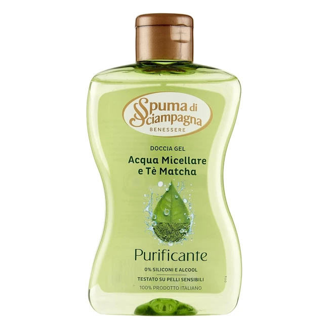 Doccia Gel Purificante Acqua Micellare e Tè Matcha 300ml - Formula Testata su Pelli Sensibili