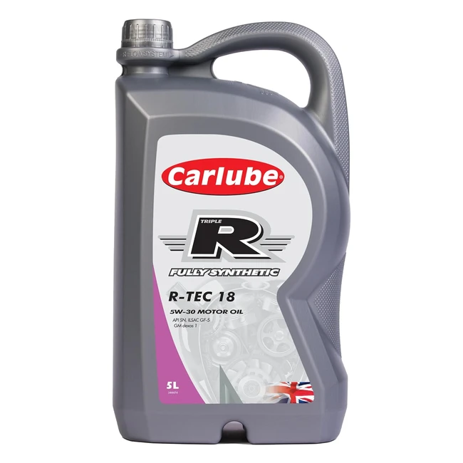 Aceite Carlube Triple R 5W30 Dexos 1 Sintético 5L - Rtec 18