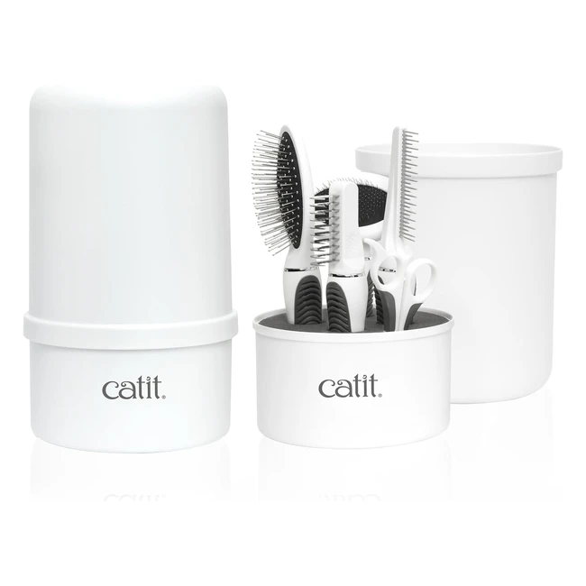 Catit Bürstenset für kurz- oder langhaarige Katzen - Pflegeset für Katzen - Referenznummer: 12345