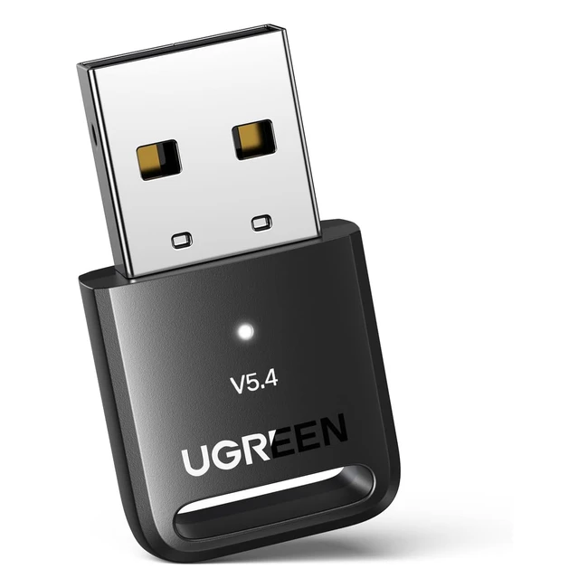 Ugreen Bluetooth 54 Adapter für PC - Bluetooth Stick für Maus Tastatur Kopfhörer Handy Tablet Controller - USB Bluetooth Dongle für Windows 111081
