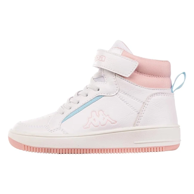 Kappa Hailes K Kids - Scarpe da Ginnastica Unisex - Bianco/Rose - Taglia 35