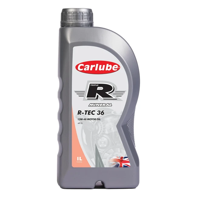 Aceite Mineral Carlube Triple R 15W40 API SL Rtec 36 1L - Protección y Rendimiento