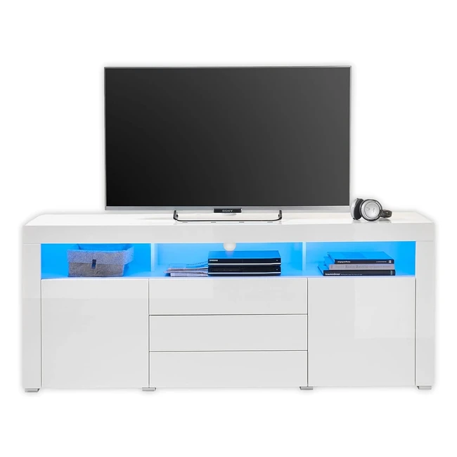 Mobile TV LED Blu Stella Trading Goal 180 cm - Spazio Archiviazione