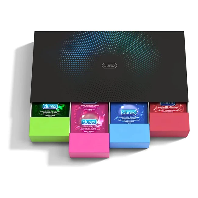 Durex Surprise Me Mix 40 Preservativi Assortiti Sottili Rilievi Nervature