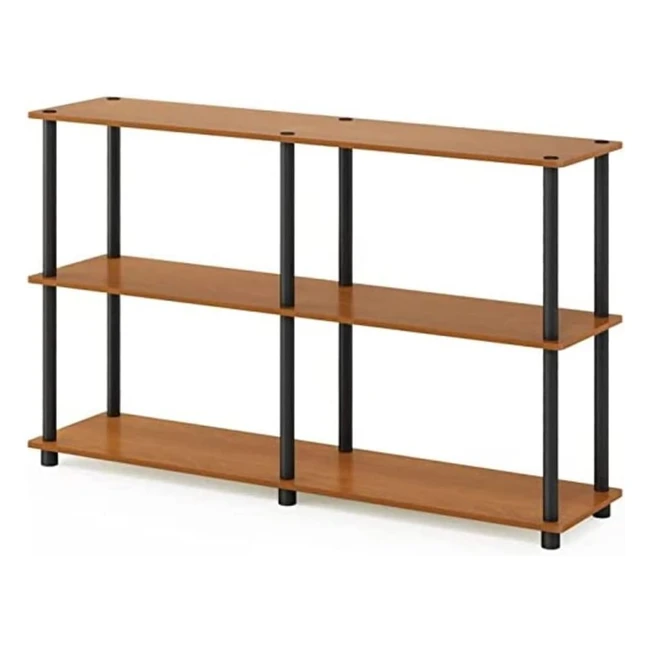 Scaffali Furinno TurnNTube Legno Ciliegia Chiaro/Nero - Facile Montaggio - Design Elegante