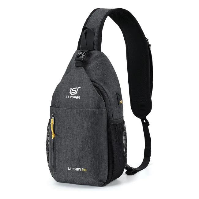 Skysper Schultertasche Brusttasche leichter Sling Bag wasserdichter Crossbody Schultertasche für Wandern Outdoor-Sport Reisen