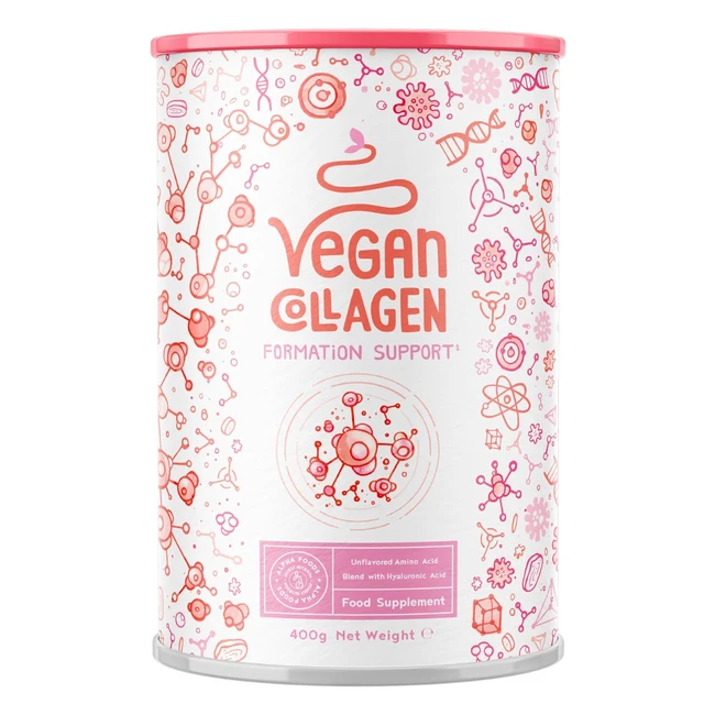 Vegan Kollagen Bildung Unterstützung mit Hyaluronsäure - Pflanzliche Alternative zu herkömmlichem Kollagen - geschmacksneutral - 400 g Pulver