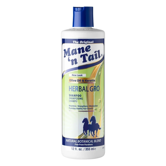 Mane N Tail Herbal Gro Shampoo 355ml - Nourishes, Strengthens, Olive Oil & Keratin