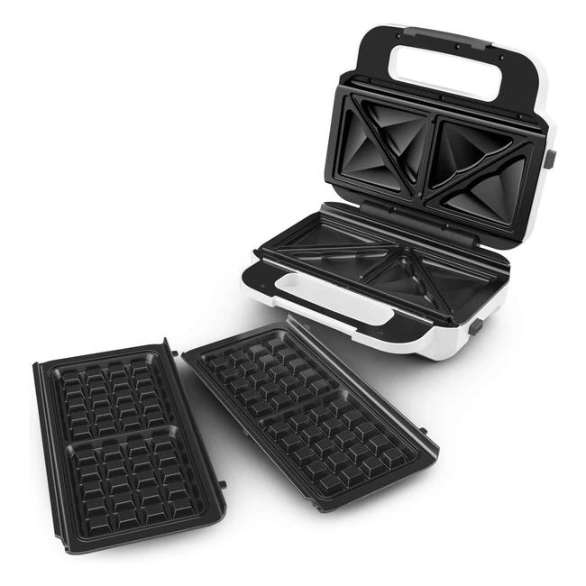 Tefal Snack XL Appareil Croques et Gaufres 850W Plaques Amovibles Extra Profondes et Larges