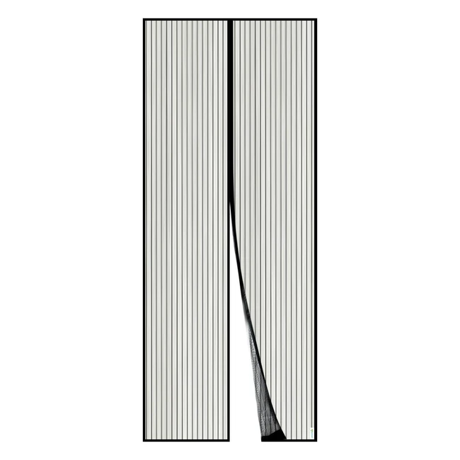 Zanzariera Apalus 80x200cm Rete Fine Tenda Magnetica Nero