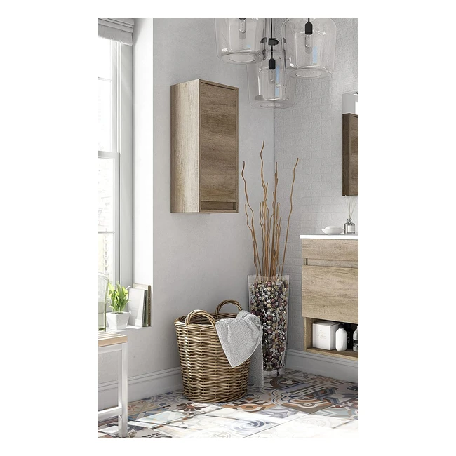 Colonna Bagno Pasadena Mobile Pensile Sospeso Quercia 30x74 cm