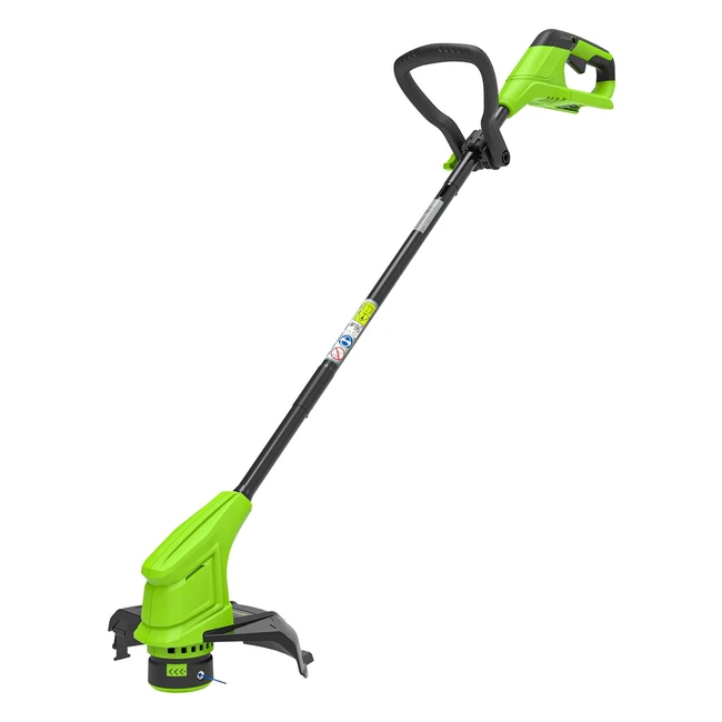 Tagliabordi Greenworks 24V con filo nylon 165mm, batteria 24V 2Ah e caricabatterie - G24LT25K2