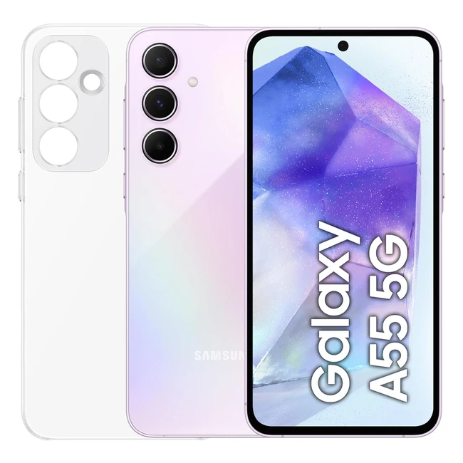 Samsung Galaxy A55 5G - Smartphone Android 14 Display FHD Super AMOLED 6.6 8GB RAM e 256GB - Batteria 5000 mAh - Awesome Lilac