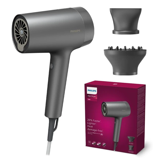 Philips Sèche-Cheveux Série 7000 Thermoshield Advanced BHD71310 - Chaleur Extrême - Ions Minéraux
