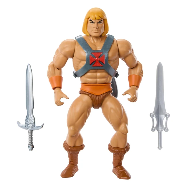 Figura de acción Heman MOTU con 2 espadas - Masters del Universo - Mattel HYD17