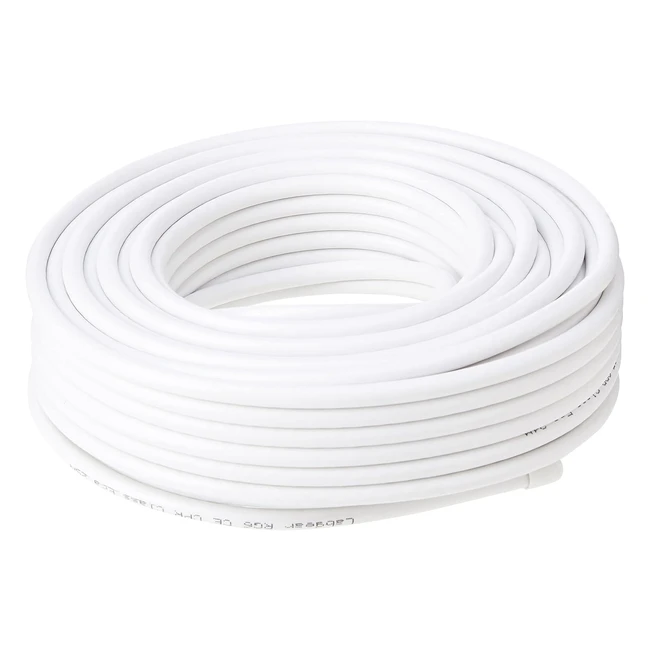 Cavo Satellitare RG6 25m Bianco - Philex - Alta Qualità