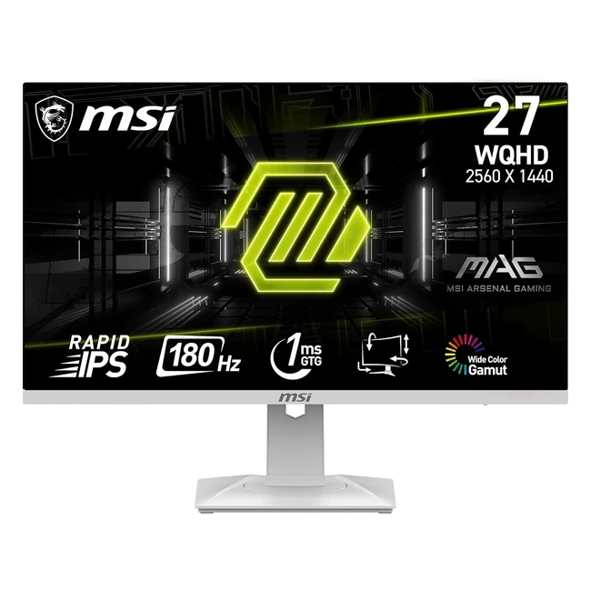 MSI MAG 274QRFW 27 pouces WQHD 2560 x 1440 180 Hz 1ms GTG Rapid IPS Gaming Monitor