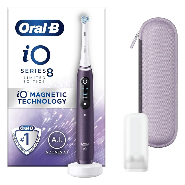 OralB iO8 Electric Toothbrush for Adults - Ultimate Clean - 6 Modes - Teeth Whitening - UK Plug