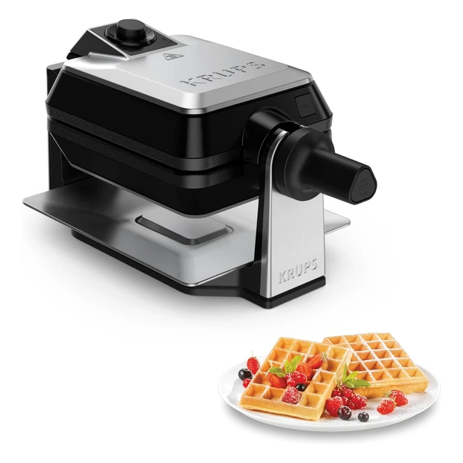 Gaufrier Rotatif Krups Noir et Inox 1200W - FDD95D10