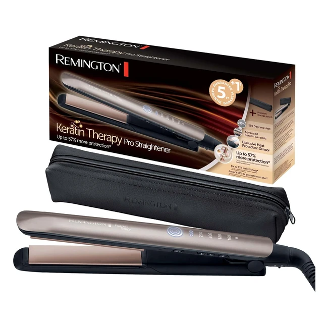Piastra Capelli Remington Keratin Protect 160-230C Sensore Calore Display Digitale