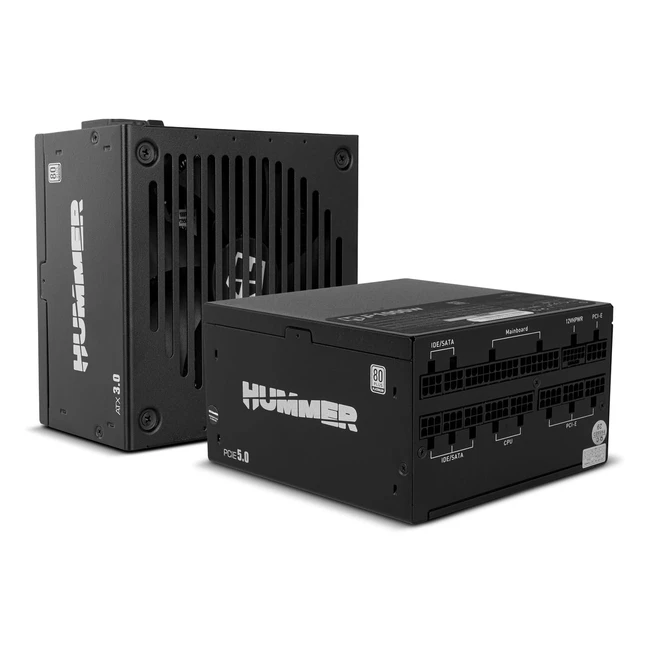 Alimentation Nox Hummer P 1000W 80 Plus Platinum NXHummerP1000W - UltraSilencieux 140mm - Teapo Noir
