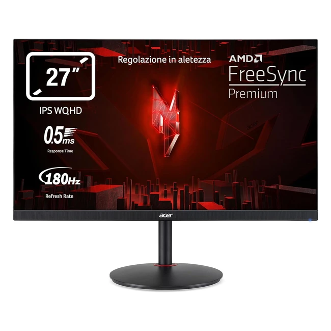 Acer Nitro XV271UM3bmiiprfx - Moniteur PC Gaming 27 QHD 180Hz 2560x1440 16:9 FreeSync 1ms 250 nits ComfyView BlueLightShield 2xHDMI 2xDP 12 - Noir