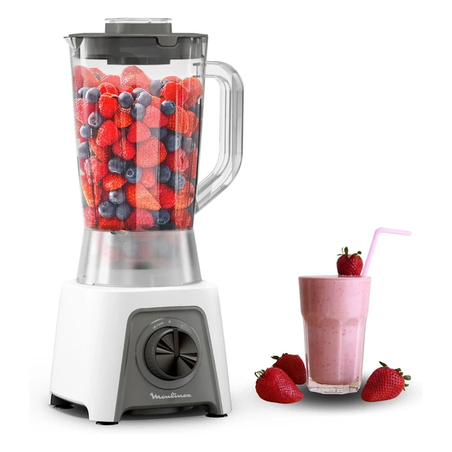 Batidora de Vaso Moulinex Blendeo 450W Capacidad 1.5L Acero Inoxidable LM2C01