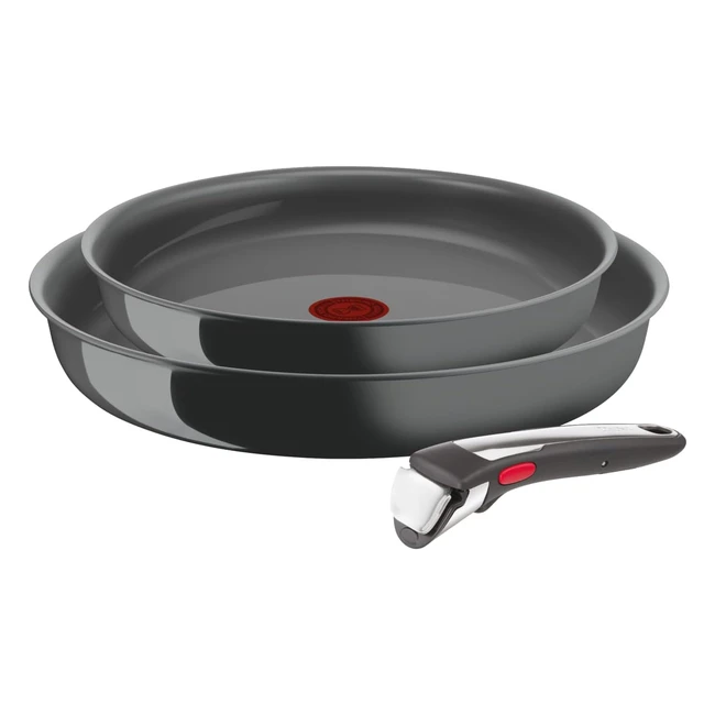 Tefal Ingenio Lot de 2 Poêles 24-28cm Induction Céramique Antiadhésif Ecoconçu