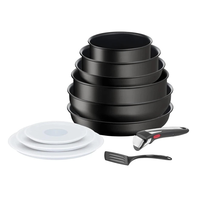 Tefal Ingenio Batterie de Cuisine 11 P Casseroles Poles Wok Poigne Amovible Induction Revtement Antiadhsif