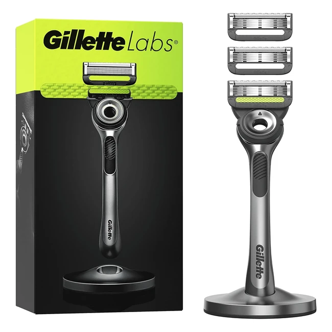Gillette Labs Rasoio Uomo 3 Lamette Base Magnetica Rasatura Facile